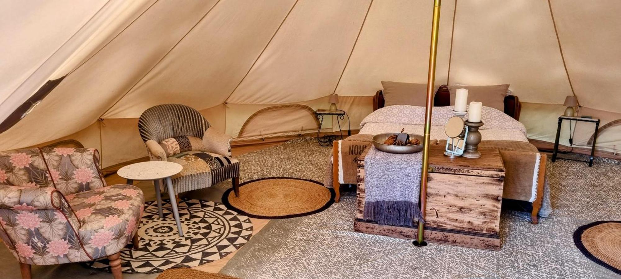 Luxury Bell Tent At Camping La Fortinerie Mouliherne Zewnętrze zdjęcie