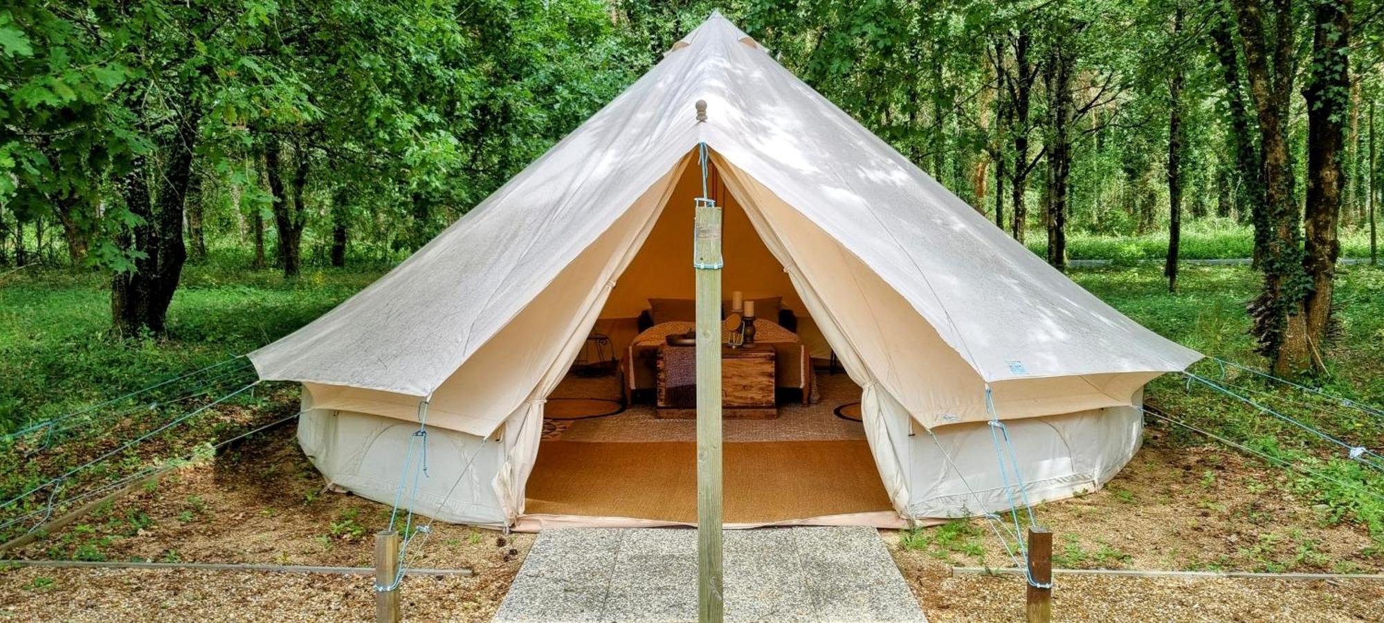 Luxury Bell Tent At Camping La Fortinerie Mouliherne Zewnętrze zdjęcie