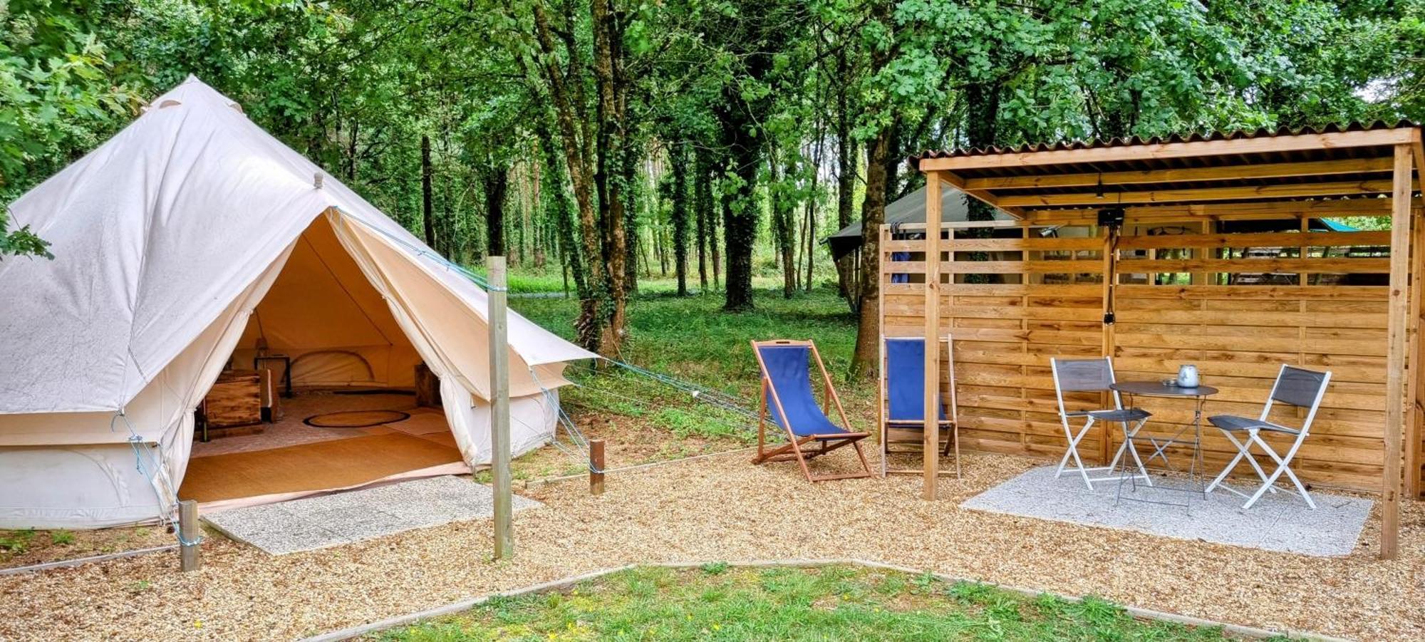Luxury Bell Tent At Camping La Fortinerie Mouliherne Zewnętrze zdjęcie